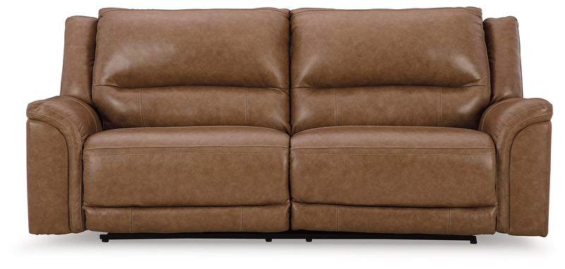 Trasimeno Caramel Leather Power Reclining Sofa