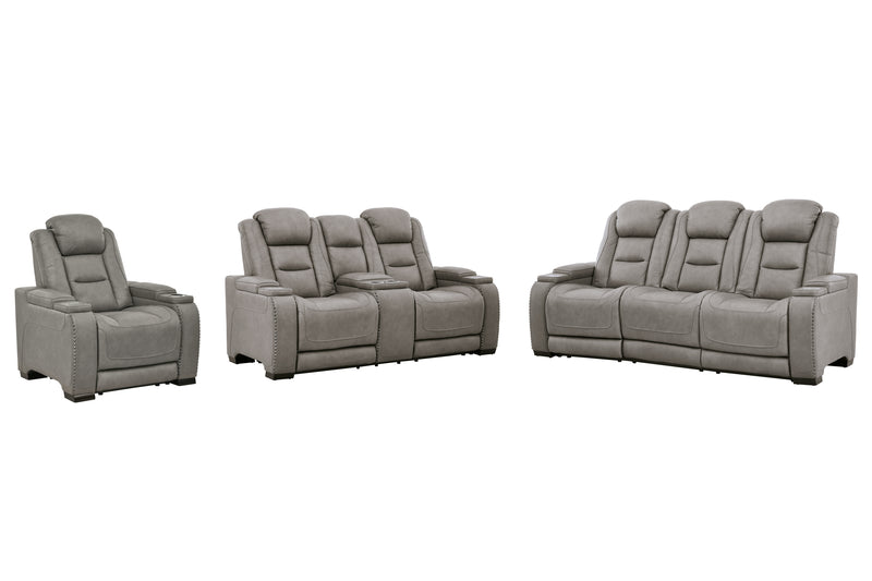 The Gray Man-den Sofa Loveseat And Recliner