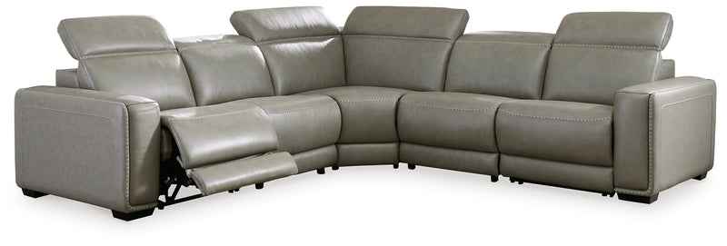 Correze Gray 5-Piece Power Reclining Sectional