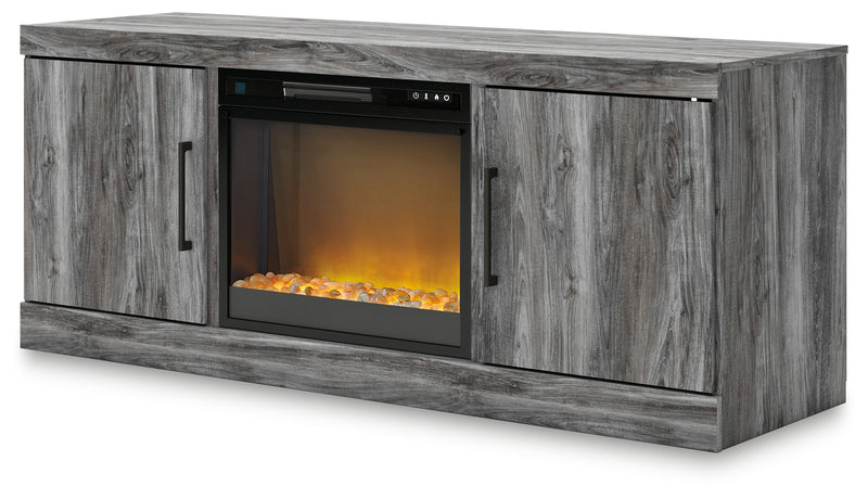 Baystorm Gray 64" Tv Stand With Electric Fireplace