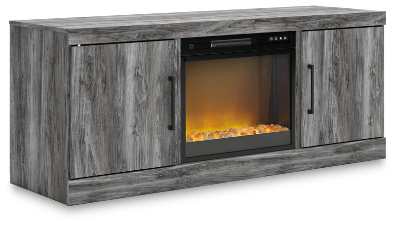 Baystorm Gray 64" Tv Stand With Electric Fireplace