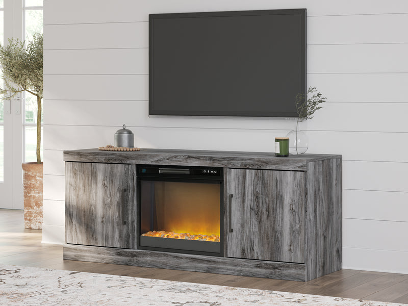 Baystorm Gray 64" Tv Stand With Electric Fireplace