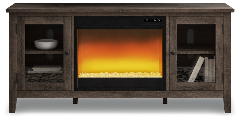 Arlenbry Gray 60" Tv Stand With Electric Fireplace