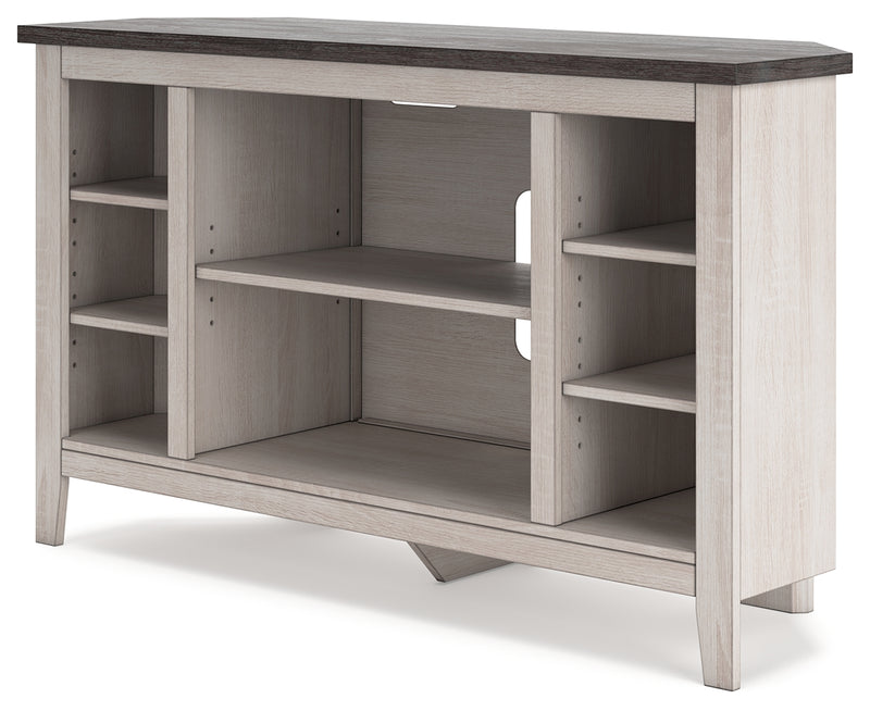 Dorrinson Two-Tone Corner Tv Stand