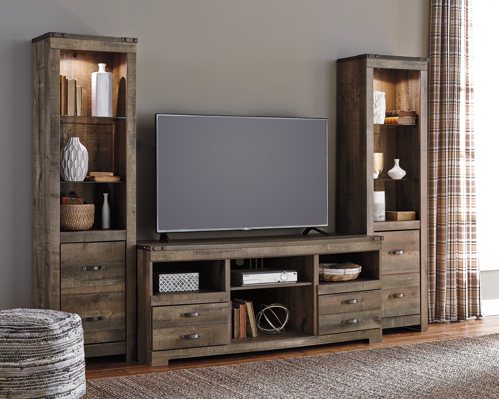 Trinell Brown 3-Piece Entertainment Center W446W18