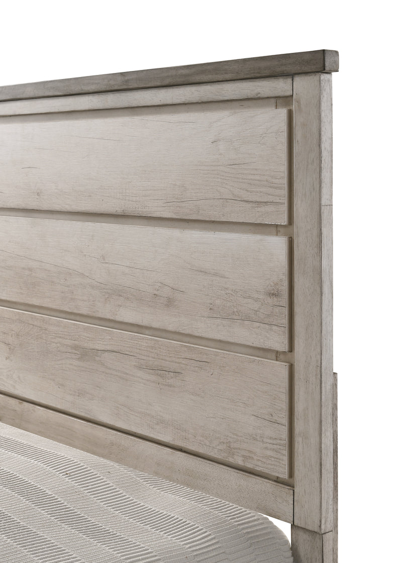 Patterson Driftwood Finish Solid Pine Wood Modern Rustic And Charm Twin Panel Bed