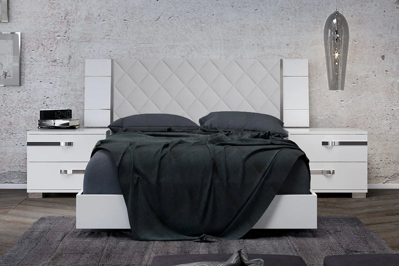 Dream Rombi White Modern Contemporary Marble Top Solid Wood ItalianBedroom 5-Drawers Chest