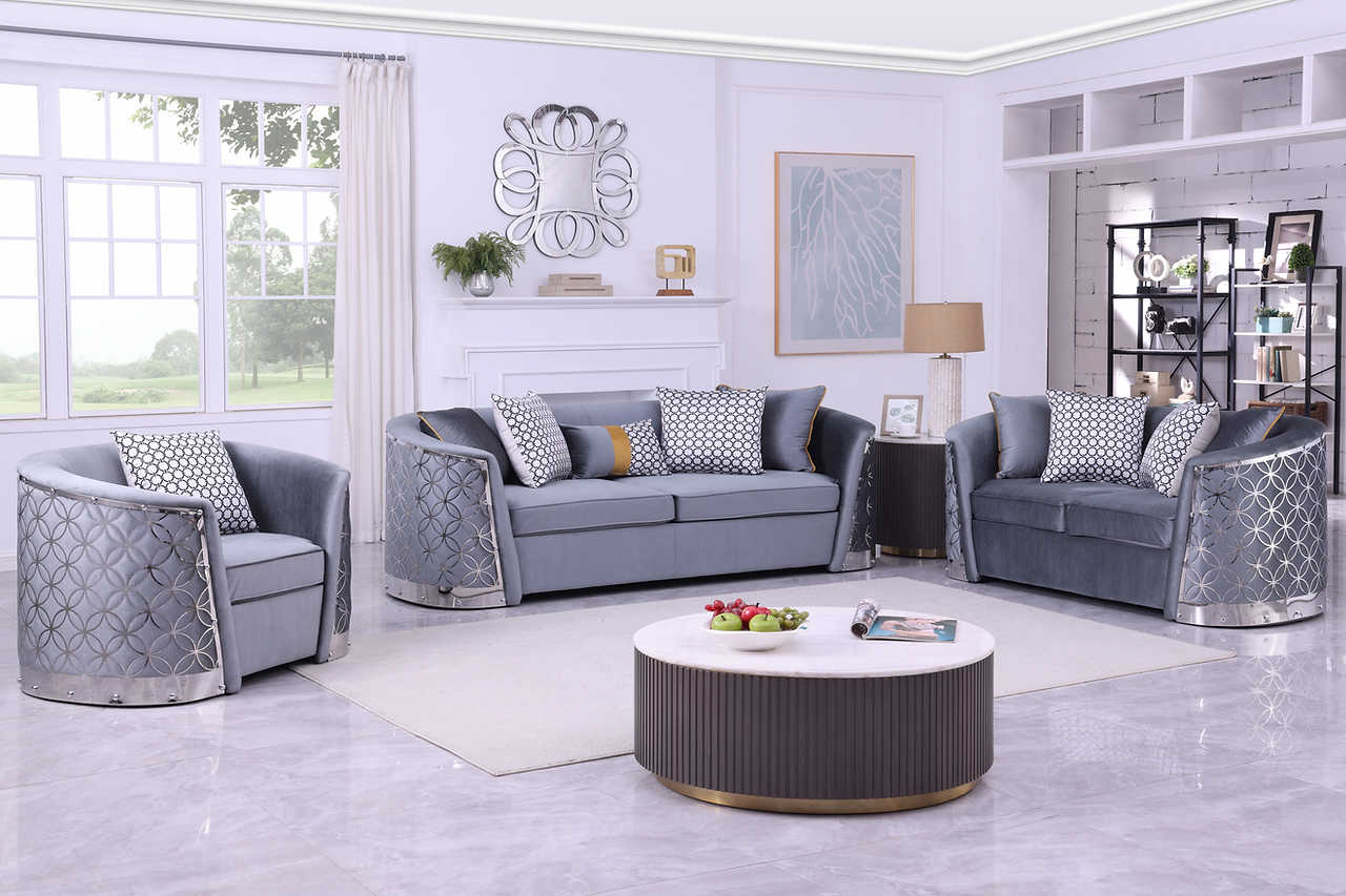 Athena Grey Living Room Set