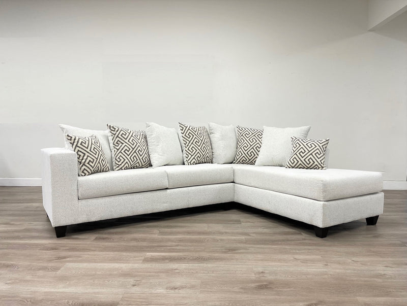 Hollywood Stone Thick Fabric Chenille Upholstered Sectional