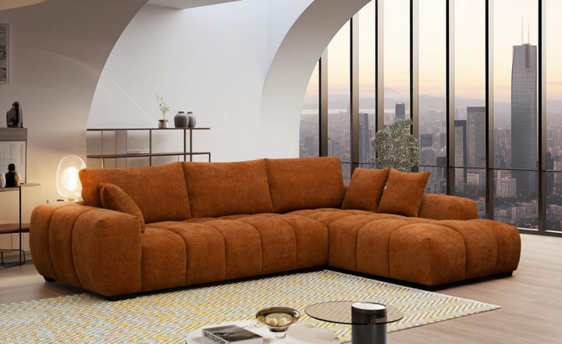 Manhattan Dark Orange Sectional