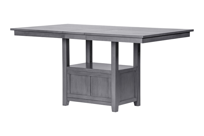 Gray Modern Contemporary Solid Wood And Veneers Fabric Dining Room Set