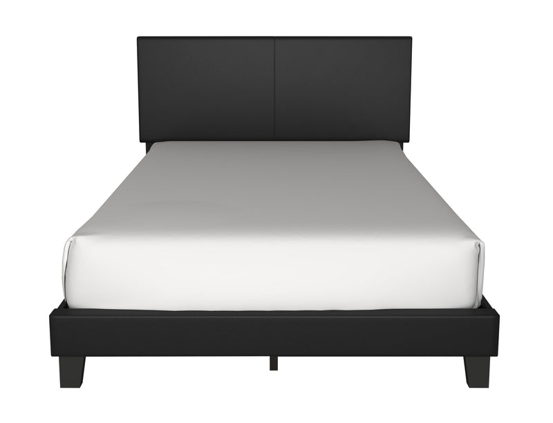 Black Modern Contemporary Polyester Upholstered Platform Full Bed