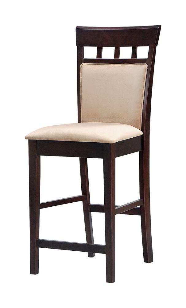 Gabriel Upholstered Counter Height Stools Cappuccino And Tan (Set of 2)