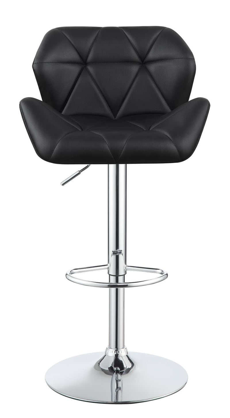 Berrington Adjustable Bar Stools Chrome And Black (Set of 2)