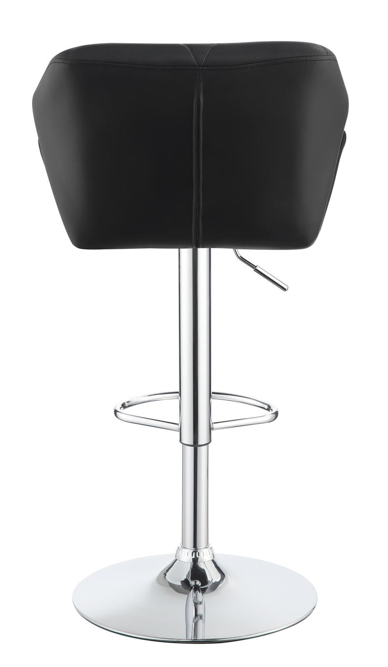 Berrington Adjustable Bar Stools Chrome And Black (Set of 2)