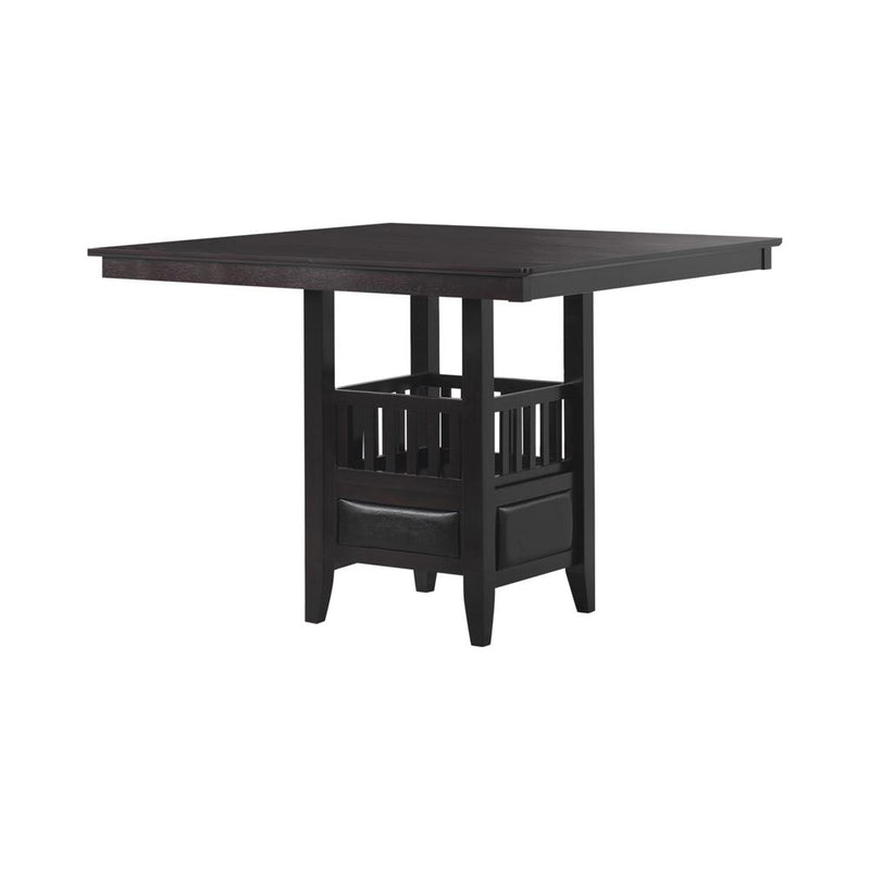 Jaden Square Counter Height Table With Storage Espresso