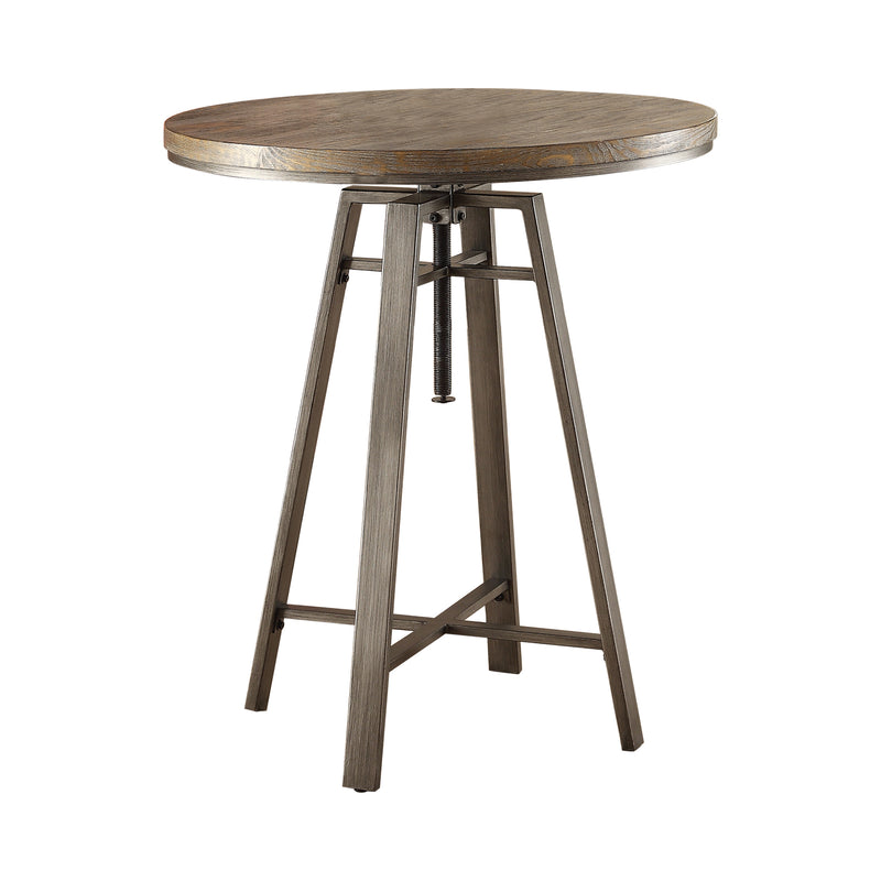 Bartlett Adjustable Swivel Bar Table Brushed Nutmeg