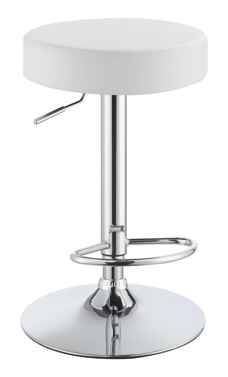 Ramses 29″ Adjustable Bar Stool Chrome And White