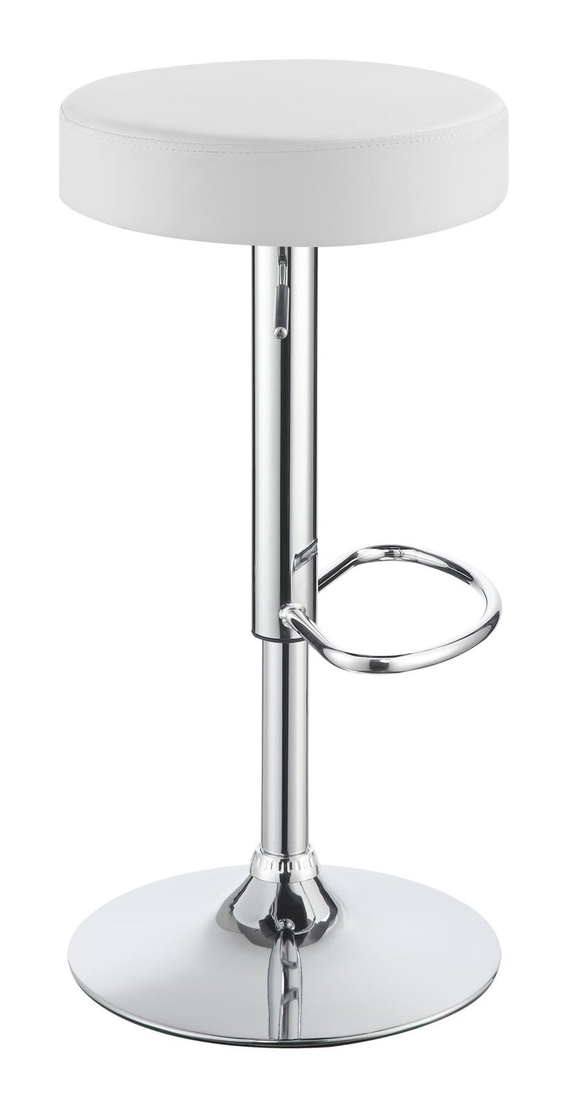 Ramses 29″ Adjustable Bar Stool Chrome And White