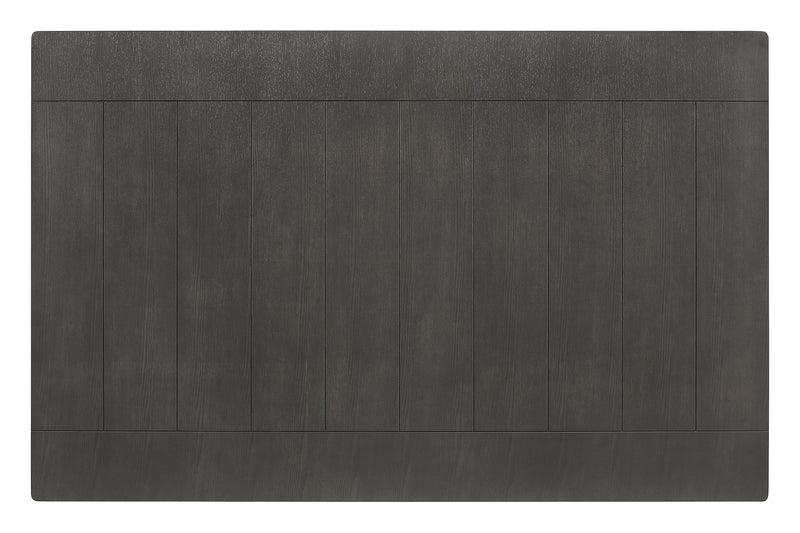 Dalila Rectangular Plank Top Dining Table Dark Grey