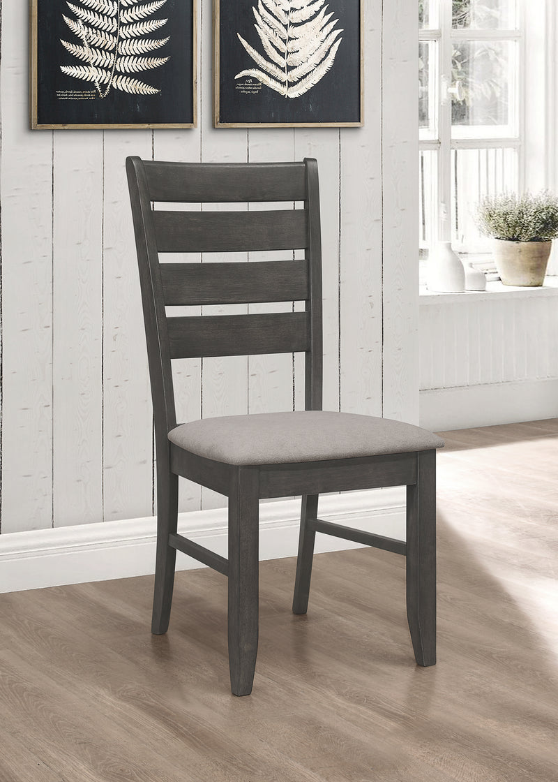 Dalila Ladder Back Side Chair (Set of 2) Grey And Dark