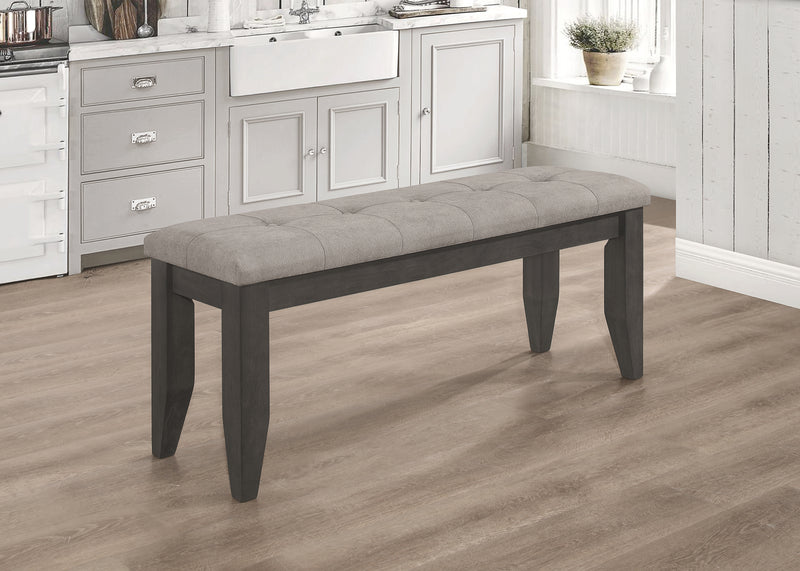 Dalila Padded Cushion Bench Grey And Dark