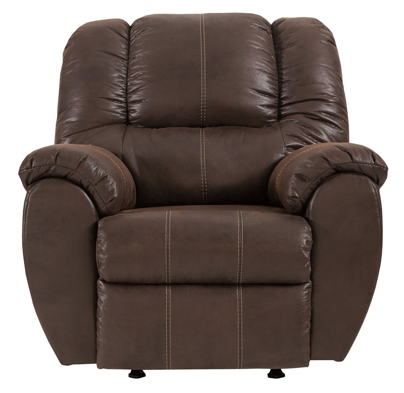 Mcgann Walnut Faux Leather Recliner