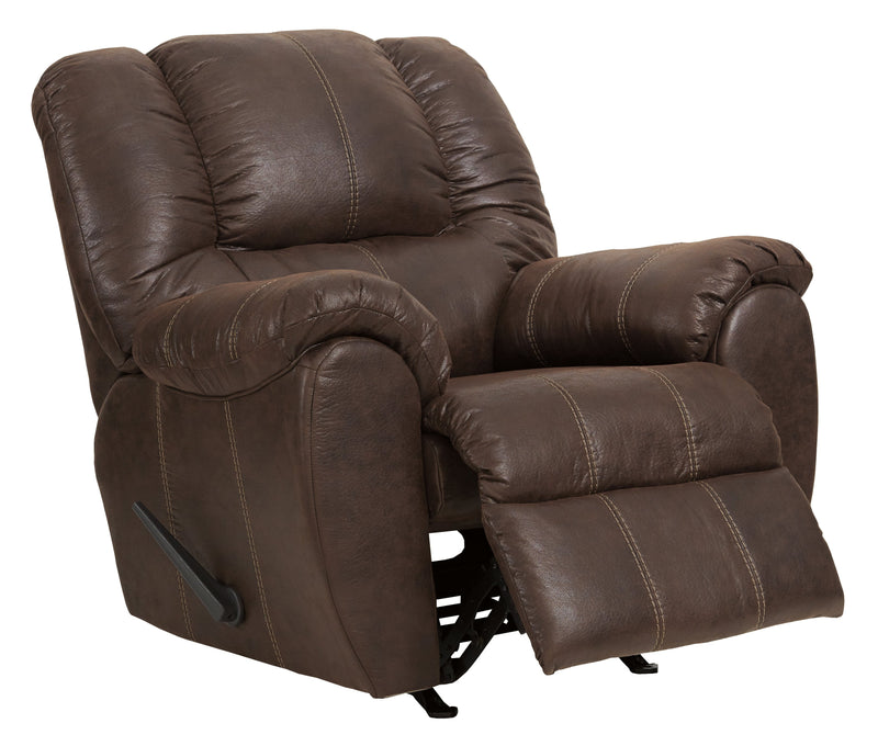 Mcgann Walnut Faux Leather Recliner