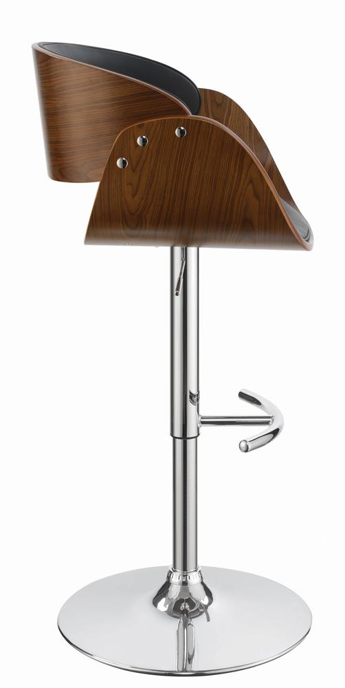 Dana Adjustable Bar Stool Black And Chrome