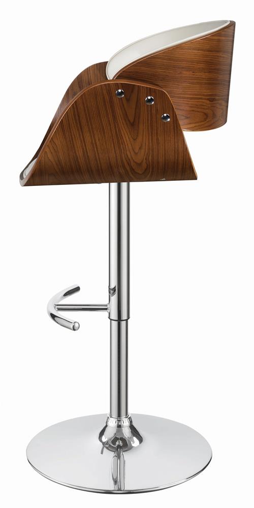 Dana Adjustable Bar Stool Ecru And Chrome