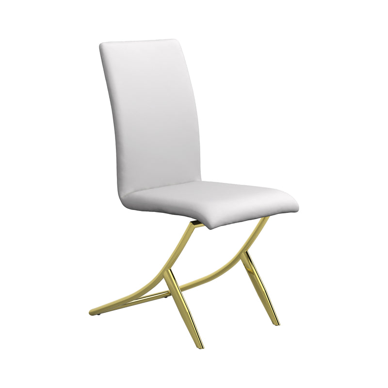 Blair Side Chairs White And Rustic Brass (Set of 4)