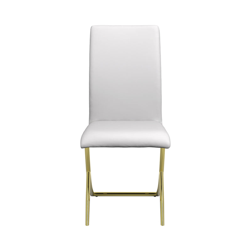 Blair Side Chairs White And Rustic Brass (Set of 4)