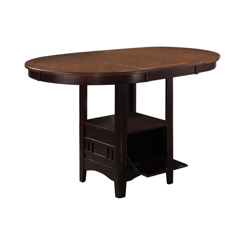 Lavon Oval Counter Height Table Warm Brown