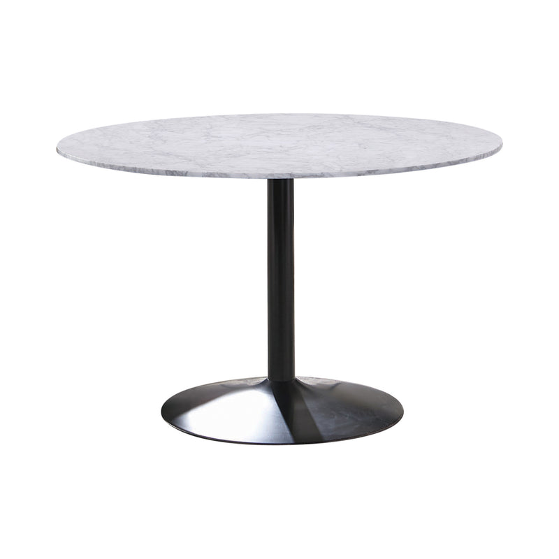 Bartole Round Dining Table White And Matte Black