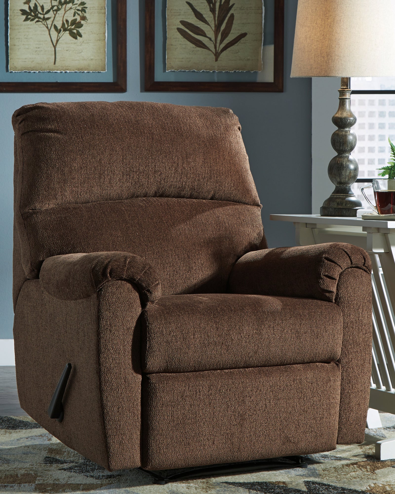 Nerviano Chocolate Chenille Recliner