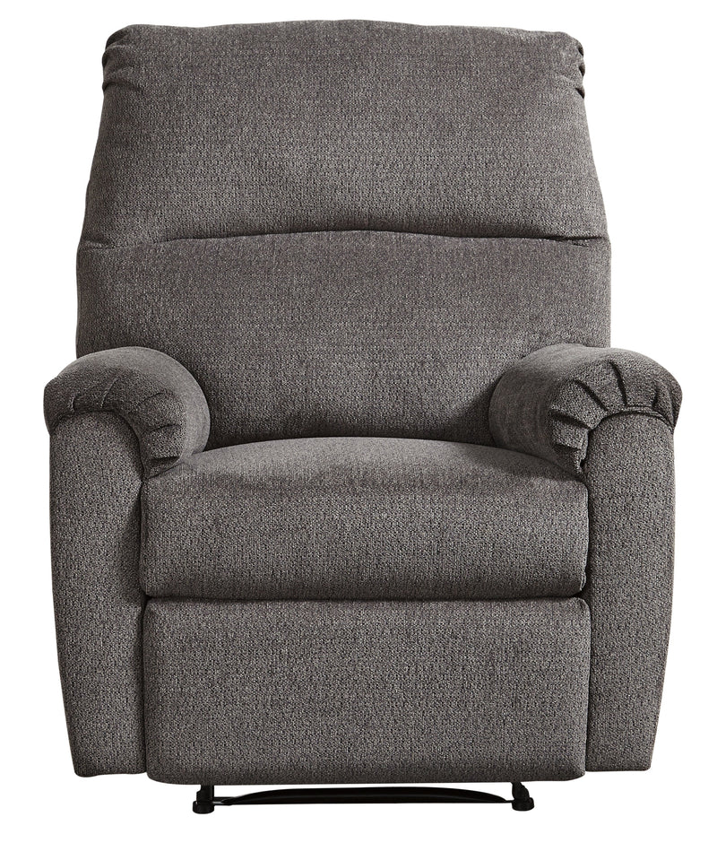 Nerviano Gray Chenille Recliner