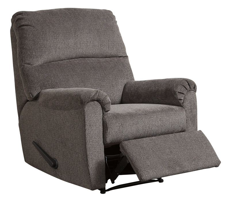 Nerviano Gray Chenille Recliner