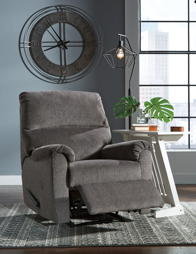 Nerviano Gray Chenille Recliner