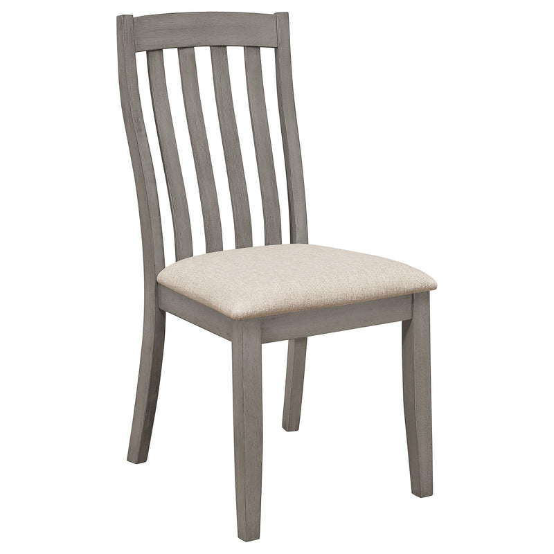 Nogales Slat Back Side Chairs Coastal Grey (Set of 2)