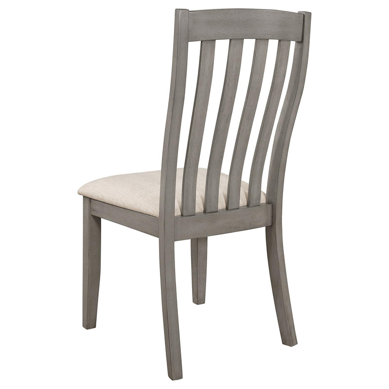 Nogales Slat Back Side Chairs Coastal Grey (Set of 2)