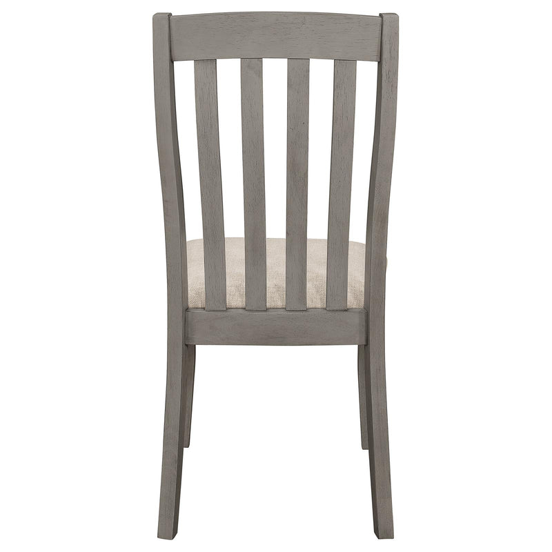 Nogales Slat Back Side Chairs Coastal Grey (Set of 2)