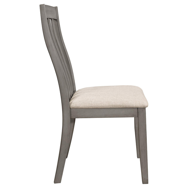 Nogales Slat Back Side Chairs Coastal Grey (Set of 2)