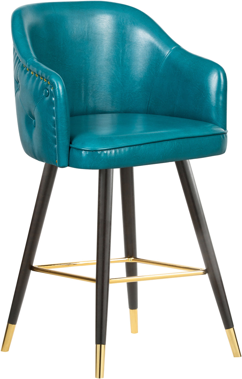 Barbosa Blue Faux Leather Bar | Counter Stool