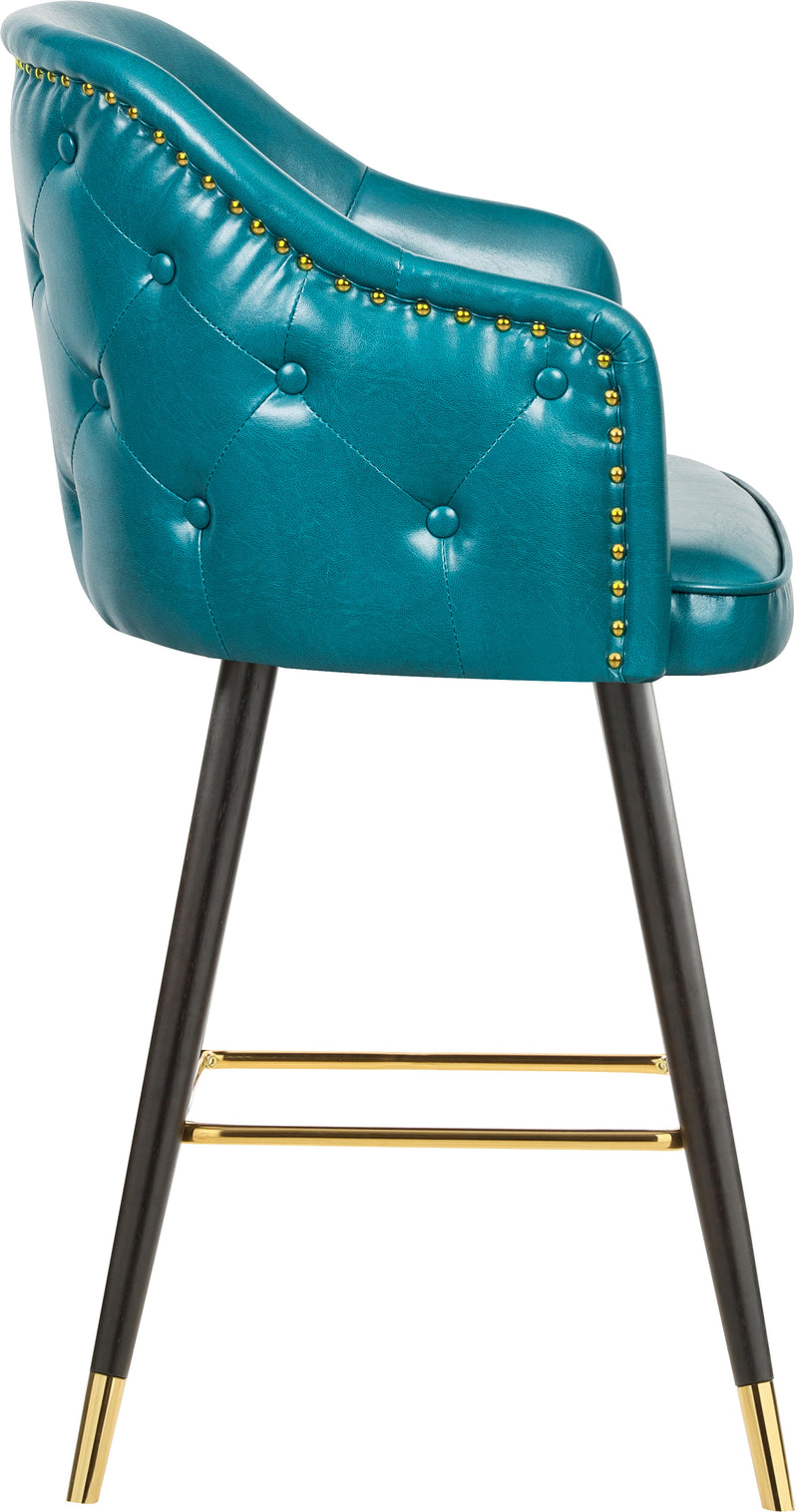 Barbosa Blue Faux Leather Bar | Counter Stool