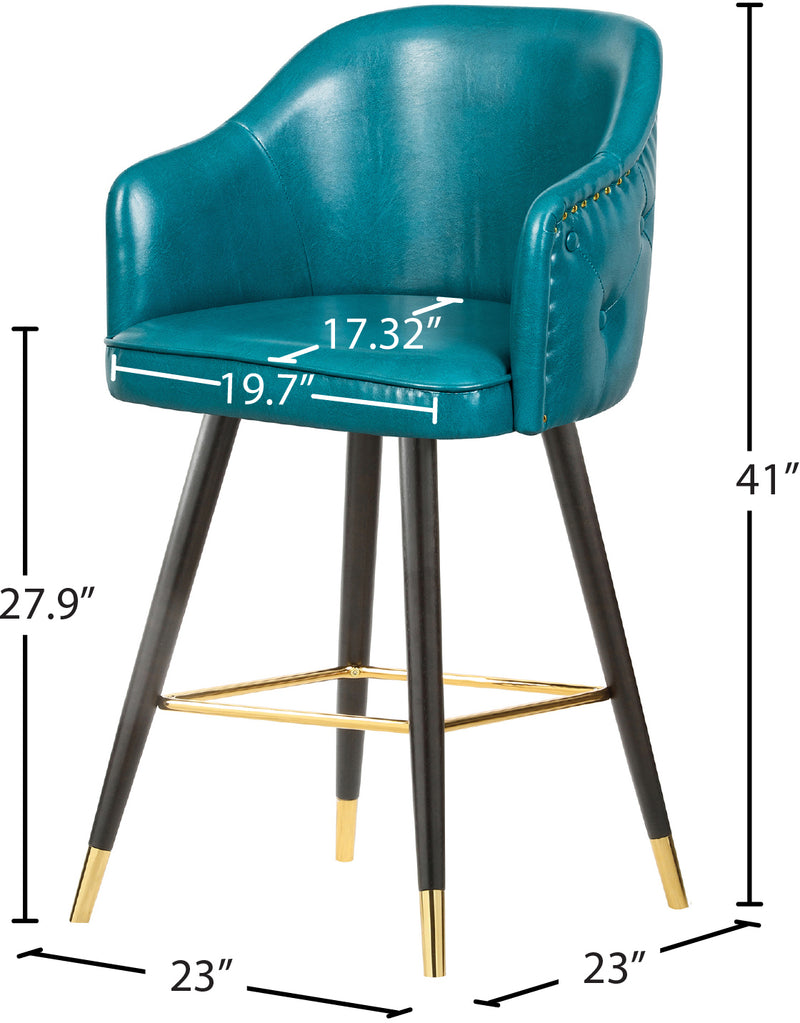 Barbosa Blue Faux Leather Bar | Counter Stool