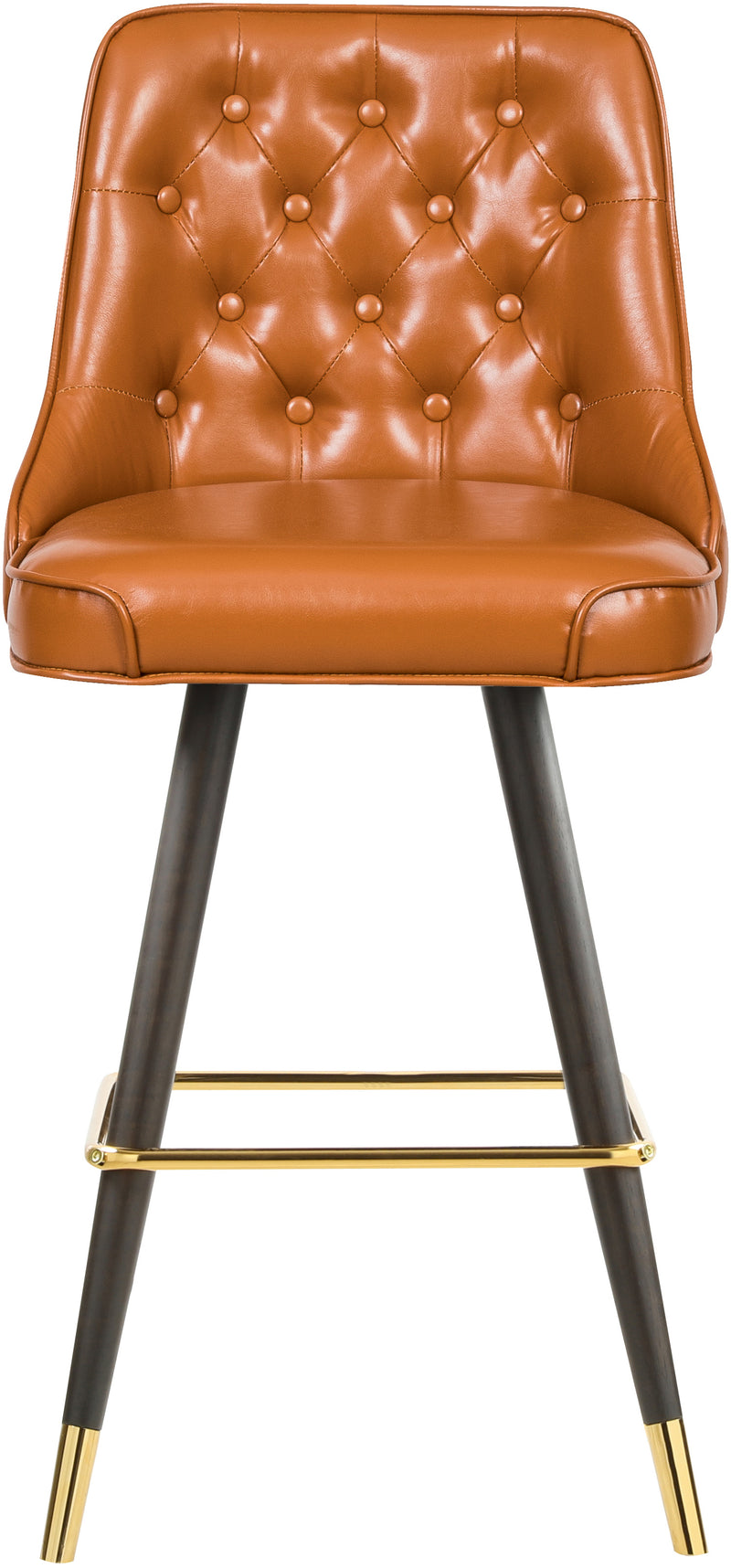 Portnoy Cognac Faux Leather Bar | Counter Stool