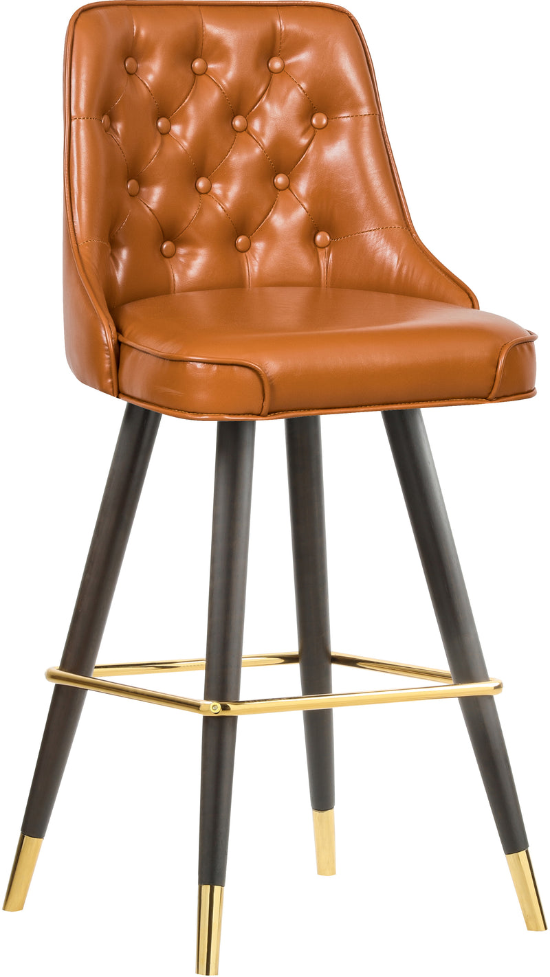 Portnoy Cognac Faux Leather Bar | Counter Stool