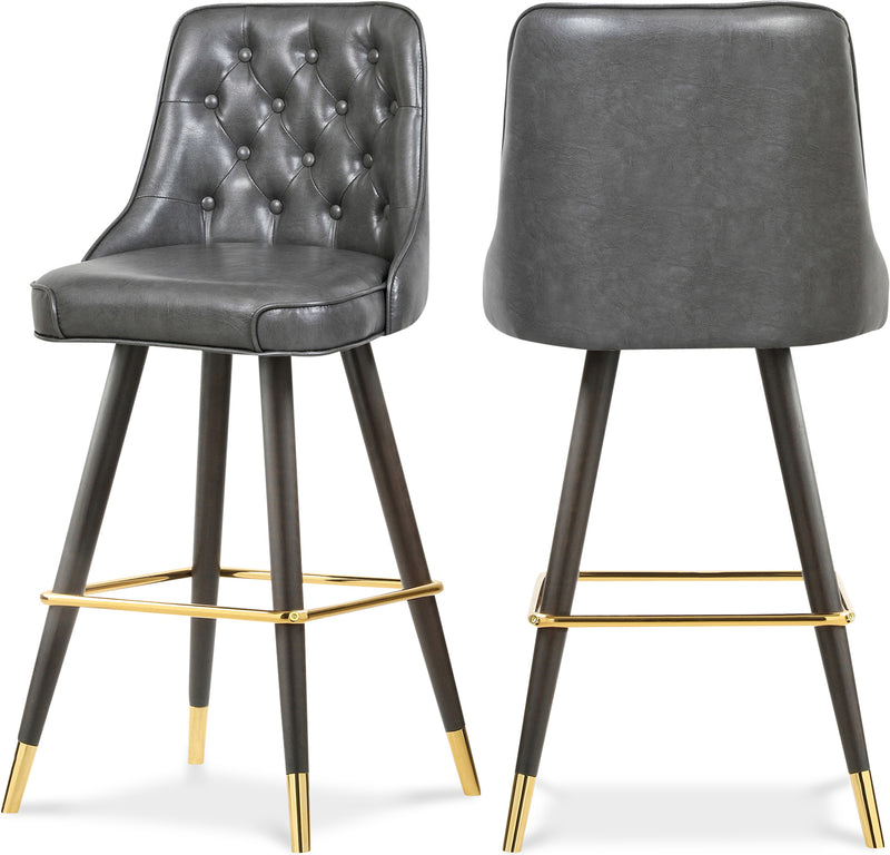 Portnoy Grey Faux Leather Bar | Counter Stool