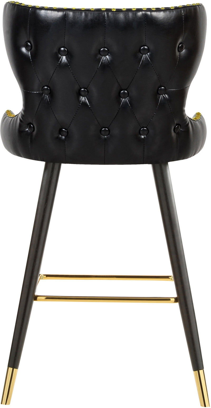 Hendrix Black Faux Leather Bar | Counter Stool