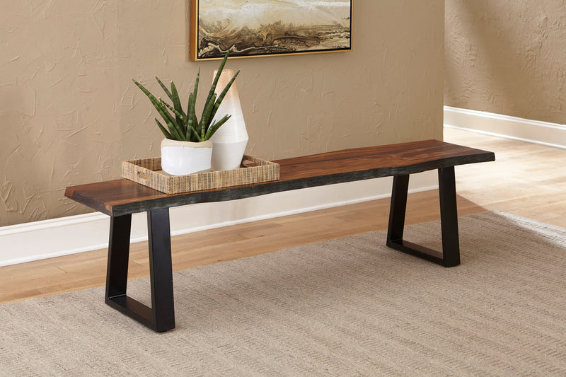 Ditman Live Edge Dining Table Grey Sheesham And Black